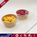 Eco Friendly Takeaway Containers Kraft Paper Cup Soup Bowl with Lid